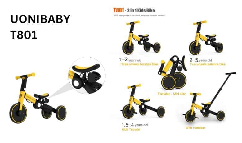 UONIBABY T801 3 IN 1 BABY TRICYCLE